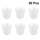 50pcs Paper Candy Cartons Popcorn Box Party Supplies White Popcorn Boxes Pop Corn Snacks Food Tub Wedding Kids Birthday Supplies