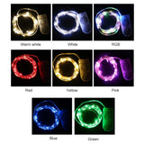 elvesmall 1M 2M 3M Copper Wire LED String Lights Fairy Lights Holiday Lighting Christmas Tree Garland New Year Party Decoration Lights