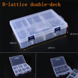 elvesmall Adjustable 3-36 Grids Compartment Plastic Storage Box Jewelry Earring Bead Screw Holder Case Display Organizer Container