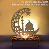 elvesmall Eid Mubarak Decor Ornament Light Eid Kareem Ramadan Decor for Home Ramadan Mubarak Eid Al Adha Islamic Muslim Party Decor