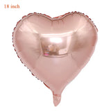 elvesmall Rose Gold Birthday Decoration Foil Heart Balloons Big Champagne Goblet Balloon Paper Pompoms Birthday Party Decor Kids