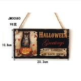elvesmall  Wooden Halloween Pumpkin Ornament, Door, Wall Mount, Wall, Trick or Treat, Halloween Party, DIY Decoration