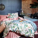 elvesmall 600TC Egyptian Cotton Flower Bird Digital Printing Bedding Sets 4pcs Bed Linen Duvet Cover Set Luxury Bed Sheets Pillowcases #s