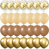 elvesmall 40/28/20pcs Brown Macarons Retro Halloween Balloons Birthday Party Wedding Decoration  Baby Shower Globos Anniversaire Fille