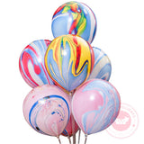 elvesmall Ink Graffiti Color Cloud Latex Balloons Imitation US Thickened 10inch Wedding Birthday Party Festival Decoration Agate Ballon