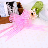 elvesmall 10pcs Wedding Bow Pull Flower Gift Packing Candy Box Accessories DIY Wedding Party Car Decor Pullbows Supplies Flower Ribbons