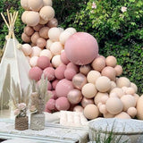 elvesmall DIY Doubled Cream Peach Apricot Balloons Garland Retro Pink Ballon Kit Rose Gold Globos Wedding Birthday Baby Shower Party Decor