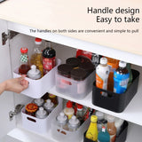 elvesmall   Black/ Transparent/ White Kitchen Plastic Storage Bins, Small Pantry Organizer Bins for Kitchen Bathroom Bedroom