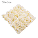 elvesmall 10/20/30 Heads 8CM Artificial PE Foam Rose Flowers Bride Bouquet Flower For Wedding Party Decorative Scrapbooking DIY Flower