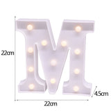 elvesmall DIY LED Letter Night Light Creative 26 English Alphabet Number Battery Lamp Romantic Wedding Party Decoration