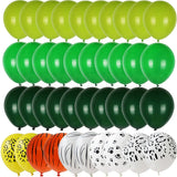 elvesmall 40pcs Green Balloons Set Chrome Metallic Confetti Ballon Jungle Safari Animal Birthday Party Decoration Wedding Balloon Garland
