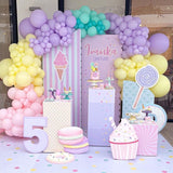 elvesmall Macaron 4D Latex Balloon Arch Garlands  Pink Rustic Wedding Ballons Happy Birthday Decoration Girl Baloon Bride To Be Balon