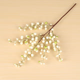 elvesmall 5 Fork Single Red Berry DIY Christmas Decorations For Home Wedding Party Decoration Artificial Flower Berry Fake Flower Branch