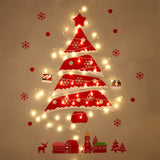 elvesmall  Christmas creative wall tree with lights DIY Christmas ornaments treeGlowing christmas tree christmas ornaments  happy tree