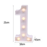 elvesmall DIY LED Letter Night Light Creative 26 English Alphabet Number Battery Lamp Romantic Wedding Party Decoration