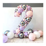 elvesmall  Letter Heart A-z 40inch Big Balloon Number Mosaic 0-9 Happy Birthday Wedding Party Decoration Baby Shower Large Figure Globo DIY