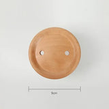 elvesmall 1Pc Creative Solid Wood Button Hook Wall-Mounted Decorative Coat Hook Key Chain Hat Scarf Storage Rack Bathroom Kitchen Supplies