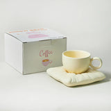 elvesmall  -  Ceramic Mugs Coffee Cups Drinkware Mug for Tea Large Saucer Set Creative Christmas Gift Box Set Couple cups