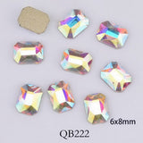 elvesmall 20pcs Crystals Nail Diamond Stone Strass AB Glass Rhinestones For 3D Nails Art Decorations Supplies Jewelry QB217-246A