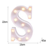 elvesmall DIY LED Letter Night Light Creative 26 English Alphabet Number Battery Lamp Romantic Wedding Party Decoration