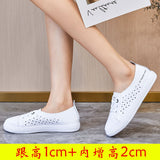 New Leather White Shoes Women's Spring and Autumn Ins Versatile Single-Layer Shoes Pregnant Women Flat plus Size Canvas Shoes