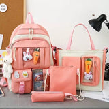 New Cartoon Primary School Student Match Sets Schoolbag Female Korean Junior High School High School Large Capacity Fashion Backpack Backpack Male