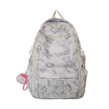 2025 Campus schoolbag female junior high school student simple and versatile printed bear design popular new college student computer backpack male