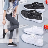 New Old Beijing Cloth Shoes Women's Walking Shoes Soft Bottom Non-Slip Mom Sports Shoes Breathable Mesh Shoes Stylish Casual Shoes