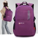 New Simple Solid Color Computer Bag Backpack for Junior and Senior High School Large Capacity Student Men's and Women's Class Schoolbag