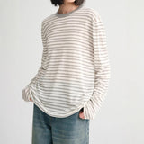 2025 25 spring and summer new Lyocell linen skin-friendly knitted striped lazy and thin top