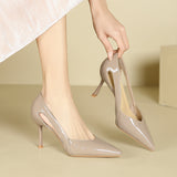 2025 811- 15 pointed thin heel high heel sandals women's 2025 women's summer new hollow high heels women's not tired feet single shoes