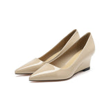 2025 5162-1 slope heel single shoes women's spring 2025 new shallow mouth pointed high heels fashion commuter work shoes