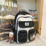 New Cute Korean College Ins Schoolbag Female Large Capacity Primary and Secondary School Students Strong Durable Wide Shoulder Strap Backpack