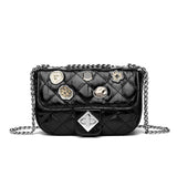 2025 Crossbody bag  fashion high-end bag texture diamond chain small square bag spring new commuter shoulder bag