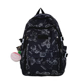2025 Campus schoolbag female junior high school student simple and versatile printed bear design popular new college student computer backpack male