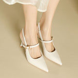 2025 811-9  temperament empty high heels sandals women's summer 2025 new shallow mouth pointed thin heels high heels women