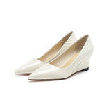 2025 5162-1 slope heel single shoes women's spring 2025 new shallow mouth pointed high heels fashion commuter work shoes