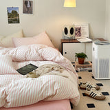 elvesmall Scandinavian Retro Stripes Bedding Set