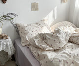 elvesmall Purple Vintage Floral Bedding Set