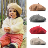 elvesmall Wool Baby Girl Hat Winter Autumn Kids Beret Hat for Girls Accessories Fashion Baby Cap Infant Stuff 1-4Y