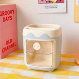 elvesmall Kawaii Pen Holder Desk Organizer Large Capacity Pencil Storage Box Cartoon School Office Stationery Supplies Pens Brush Stand