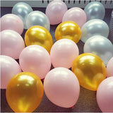 elvesmall 12pcs Ink Blue Latex Balloon Set Star Clear Pink Gold Helium Balloons Wedding Decoration Baby Shower Birthday Party Supplies