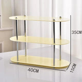 elvesmall Ins Style Acrylic Multi-layer Storage Rack Decorative Shelves Desk Organizer Makeup Jewelry Home Organization Garden