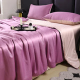 elvesmall Silk Summer Cool Quilt  New Washed Air Conditioning Quilt Ice Silk Summer Quilt Four Piece Bed Sheet and Comforter Blanket