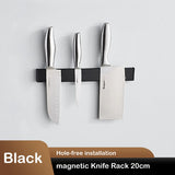 elvesmall  Magnetic Knife Holder 304 Stainless Steel Magnet Tool Bar Strip Rack Kitchen Utensil Rack Chef Knives Storage Knife Stand Holder