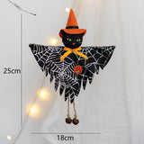 elvesmall 1pcs Halloween Hanging Ghost Decorations Pumpkin Ghost Straw Windsock Pendant for Outdoor Indoor Bar Party Background Decoration