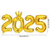 elvesmall 2025 Number Foil Balloons for Happy New Year Eve Party Decoration Photo Booth Props Supplies Christmas Home Decor Navidad