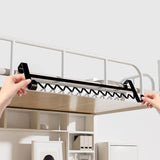 elvesmall  Bedroom Hanging Hooks Dorm Bedside Storage Rack Wave Design Holder Hanging Clothes Organizer Bunk Bed Rail Over the Rod Hanger