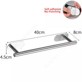 elvesmall Adhesive Toilet Paper Holder Wall Mount For Bathroom Kitchen Silver Gold Black Towel Storage Stand Stainless Steel Tissue Rack