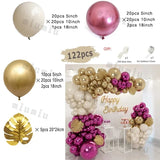 elvesmall Metal Rose Pink Balloon Garland Arch Kit Boho Sand White Wedding Birthday Party Balloons Gender Reveal Baby Shower Decorations